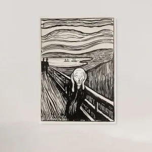 Póster de papel mate premium El grito de Edvard Munch
