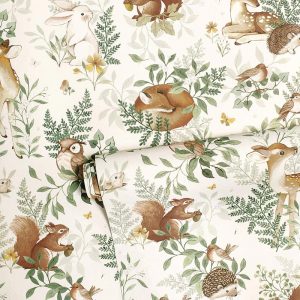 Papel Pintado Infantil Animales del Bosque FOREST